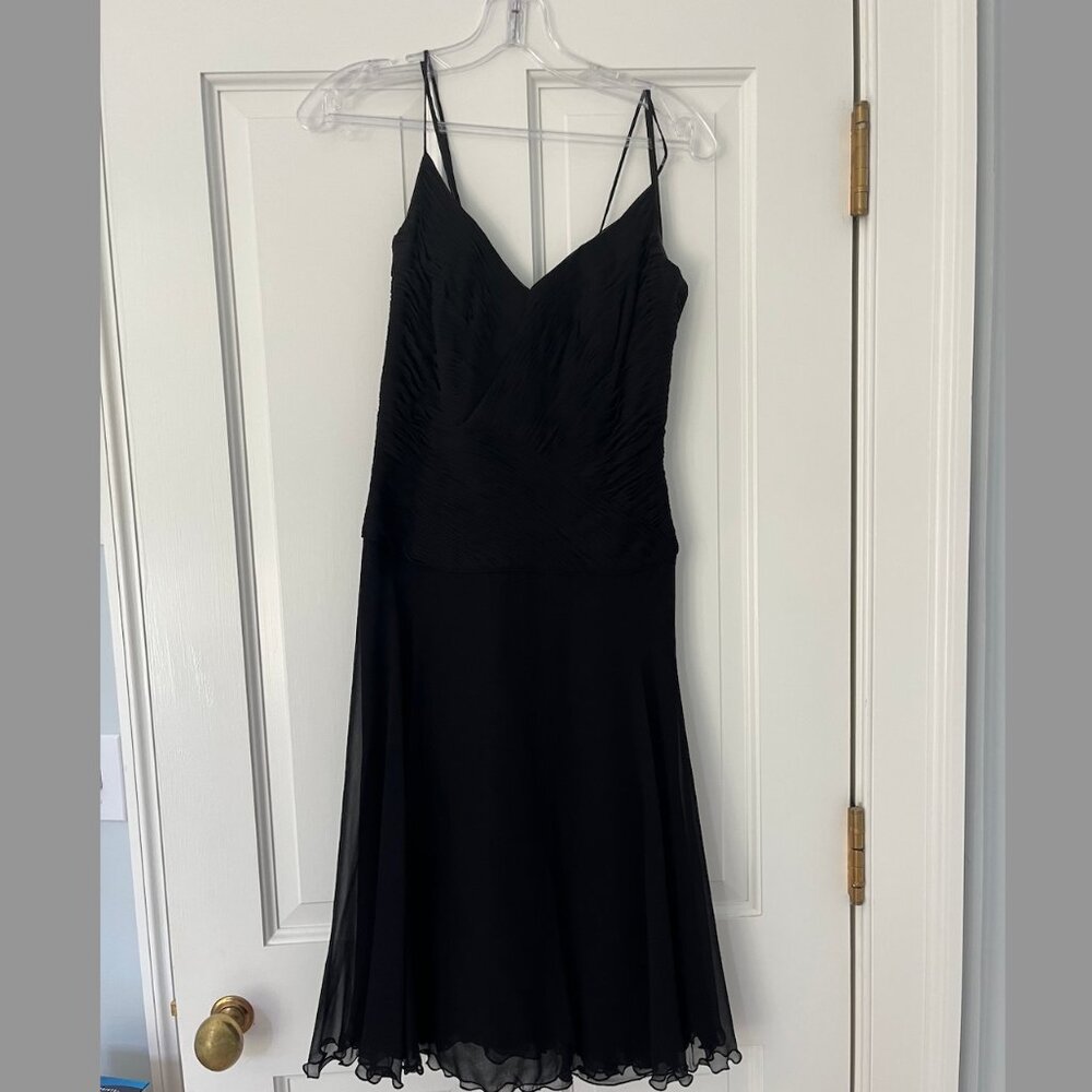 Black Midi Assar New York Evening Dress, Size 8